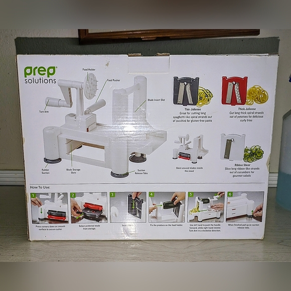 Progressive Prep Solutions Deluxe Spiral Cutter 5-pc Set - Vegetable Noodle Make - Picture 3 of 8